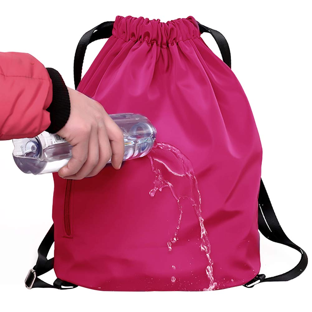 Waterproof Drawstring Sports Bag - Lightweight Sackpack Backpack for Men & Women | Gym, Travel, Beach & Outdoor Activities