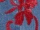 Vivid Red Swirl Embroidery