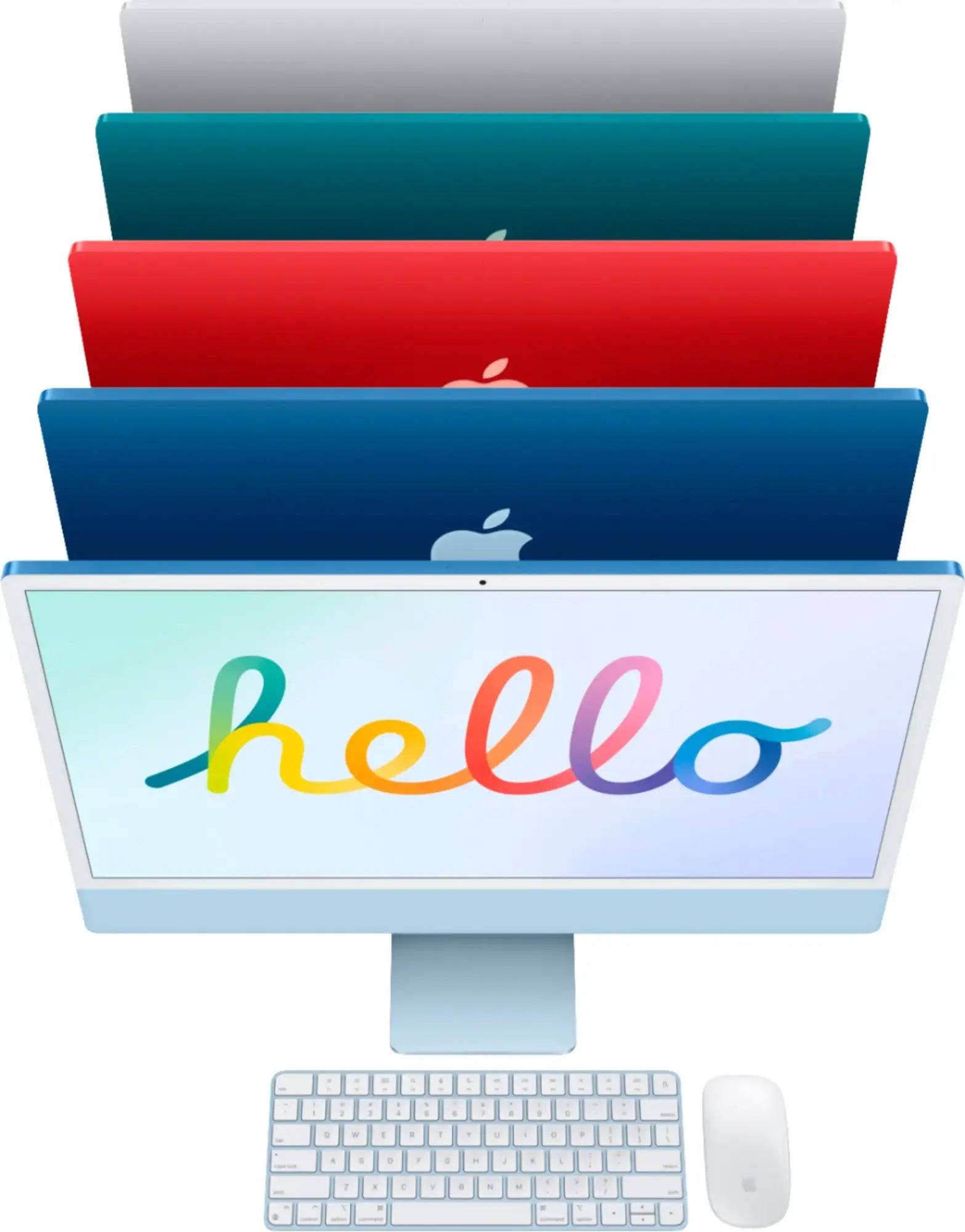 Apple iMac 24-inch All-in-One Desktop with Retina 4.5K Display, Apple M1 Chip, 8-Core CPU, 7-Core GPU (MGTF3LL/A) - Perfect for Home Office, Graphic Design & Video Editing