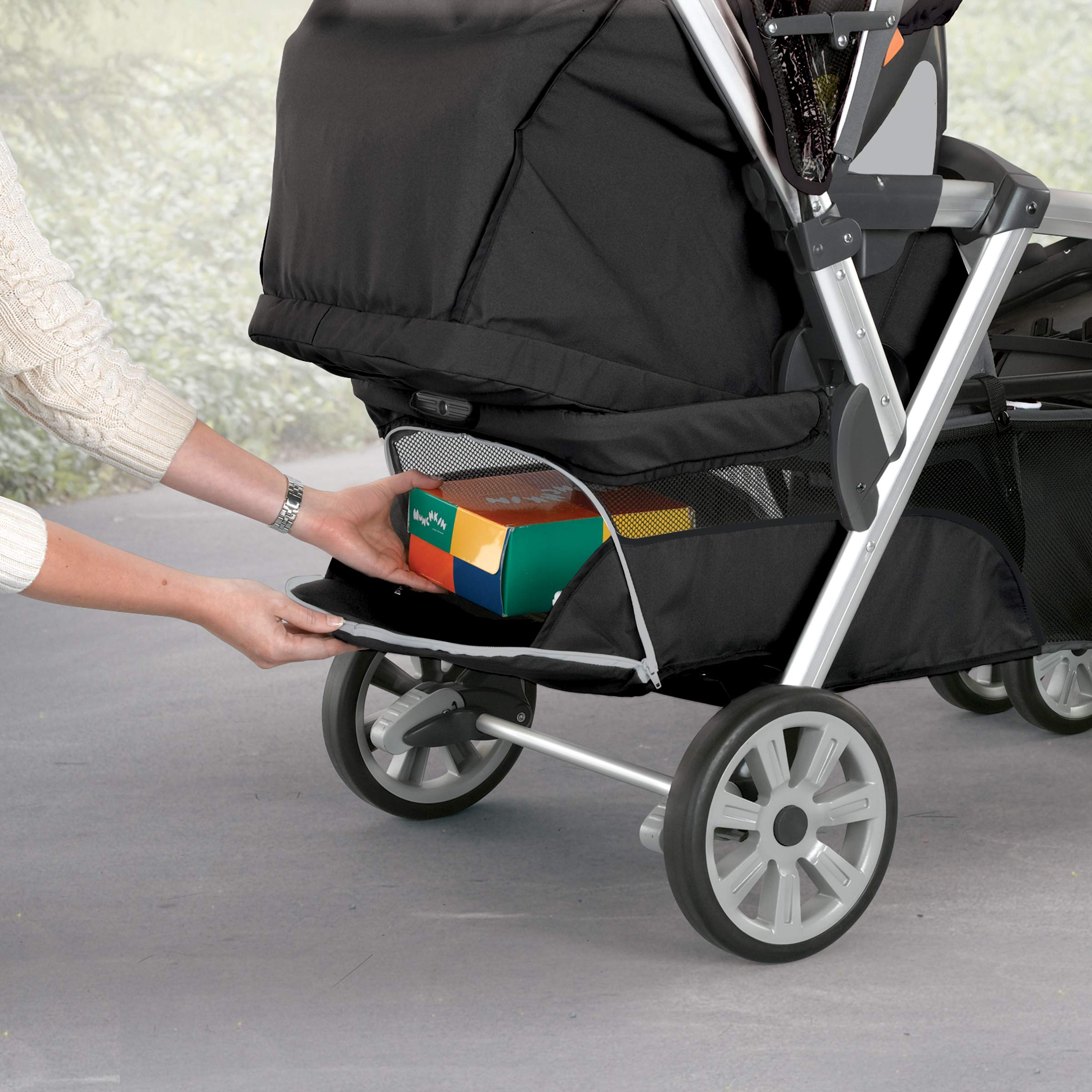 Chicco Cortina Together Double Stroller in Minerale - Lightweight Side-by-Side Baby Stroller for Twins - Perfect for Shopping, Travel & Outdoor Adventures