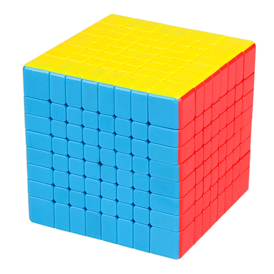 MFJS MF8 8x8 Stickerless Speed Cube - Smooth Magic Carbon Fiber Puzzle Cube (M Edition) for Kids & Adults - Perfect for Competition, Education & Brain Training