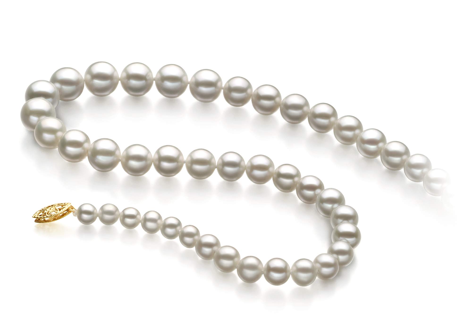 AAA Quality 4-10mm White Freshwater Cultured Pearl Necklace for Women - Gold Filled Elegant Jewelry Gift for Wedding, Anniversary & Special Occasions