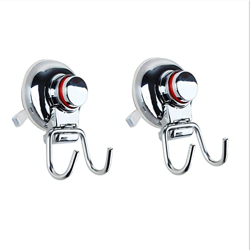 KK5 Vacuum Suction Cup Hooks - Heavy Duty Stainless Steel Wall Hangers for Shower Towels, Bathrobes & Loofahs | Perfect for Bathroom & Kitchen Organization (Set of 5) | Space-Saving Storage Solution for Small Homes & Apartments