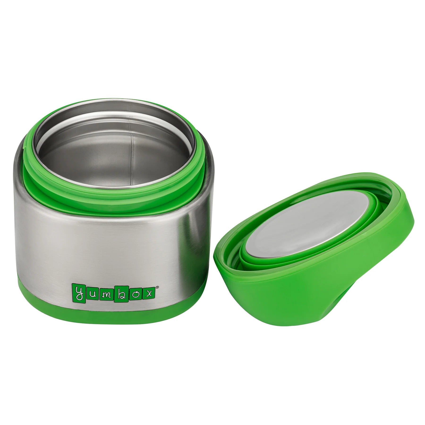 Yumbox Triple Wall Insulated Food Jar Cubi - Leak-Proof Stainless Steel Lunch Container for Kids & Adults, Apple Green - Perfect for School, Work, Picnics & Travel