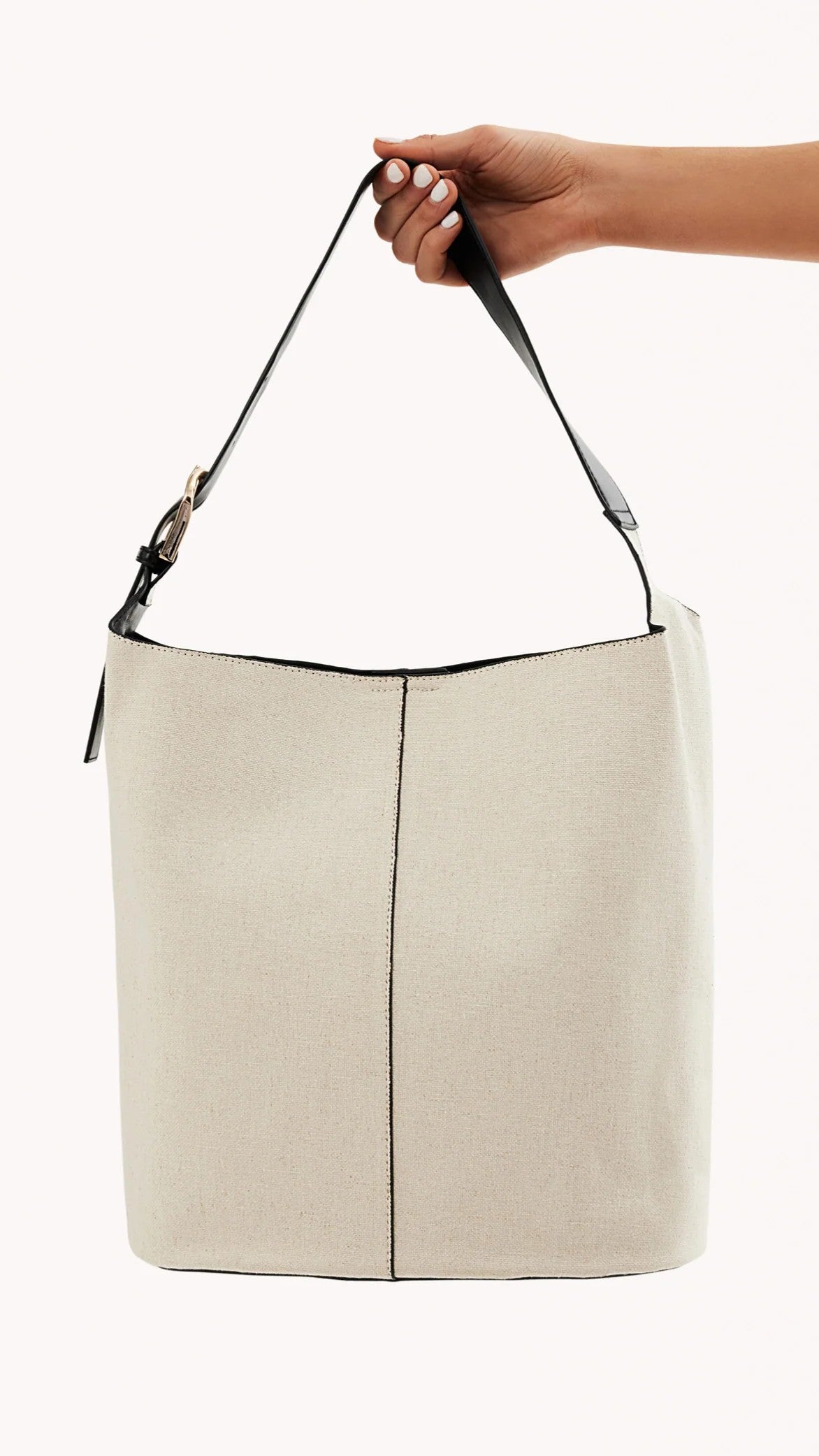 Stylish Cali Shoulder Bag in Premium Bone Linen - Trendy Crossbody Purse for Women, Perfect for Travel, Shopping & Everyday Use