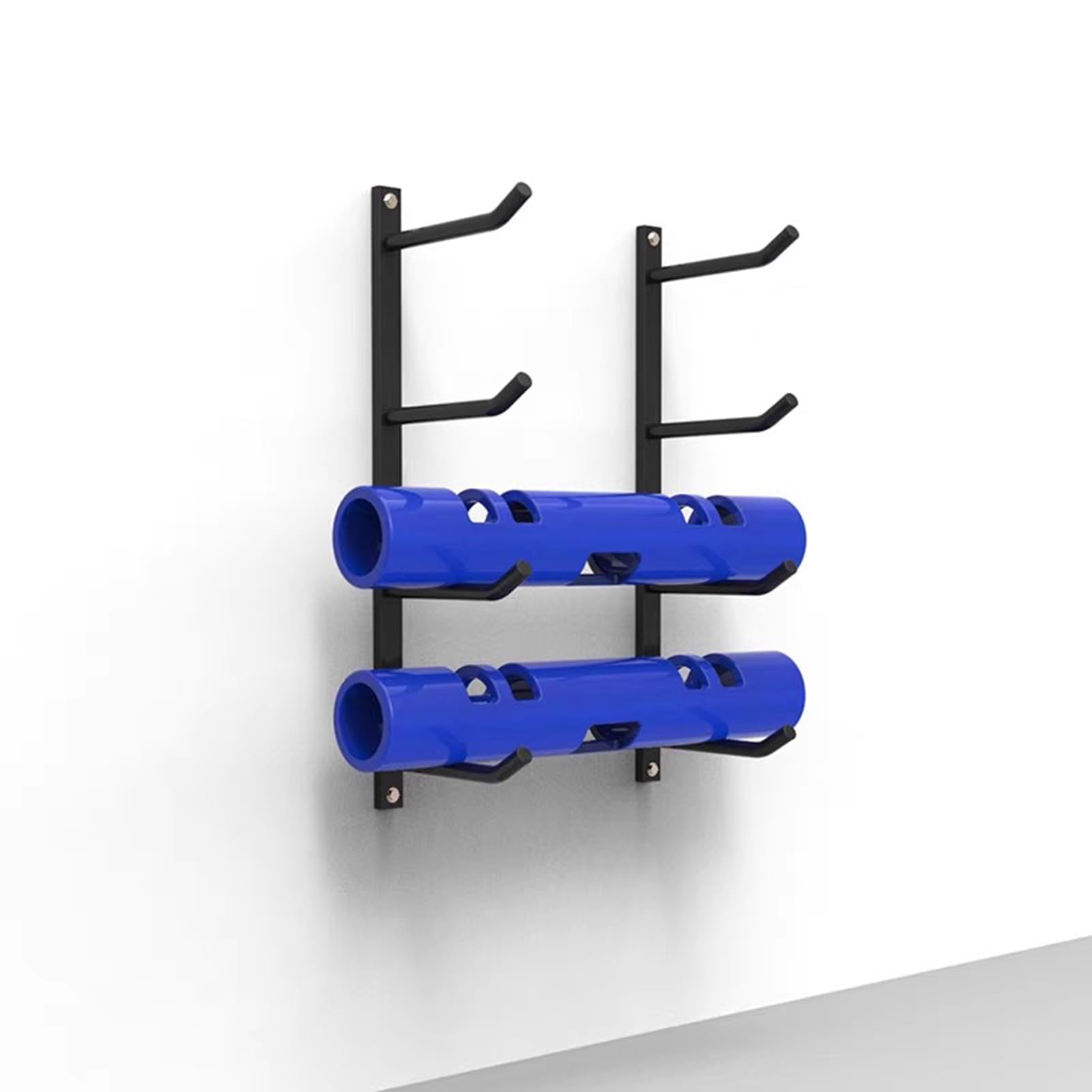 4/6-Tier Metal Yoga Mat Holder Wall Mount - Space-Saving Yoga Mat Storage Rack & Foam Roller Organizer for Home Gym, Studio & Yoga Practice - Perfect for Wall-Mounted Yoga Equipment Organization