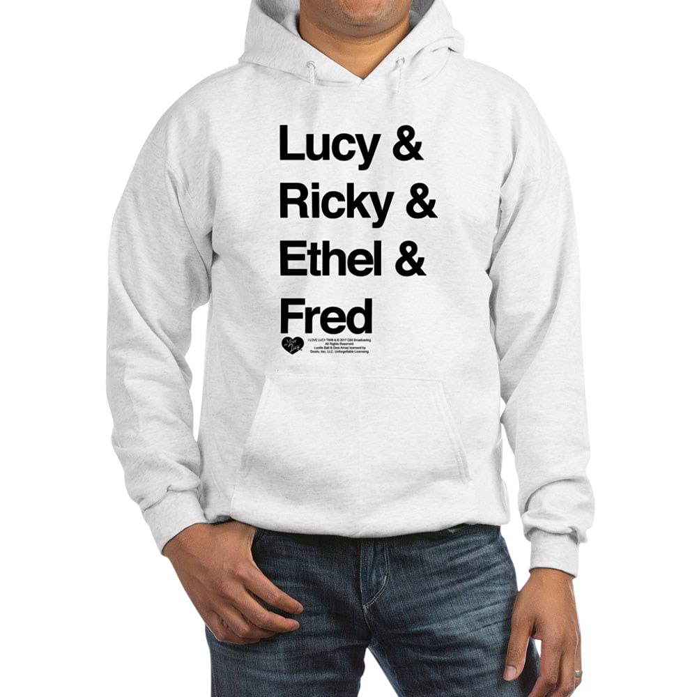 Lucy Ricky Ethel Fred Hooded Sweatshirt | Vintage I Love Lucy TV Show Merch | Cozy Pullover Hoodie for Fans & Collectors - Perfect for Casual Wear, Gifts & TV Show Themed Parties