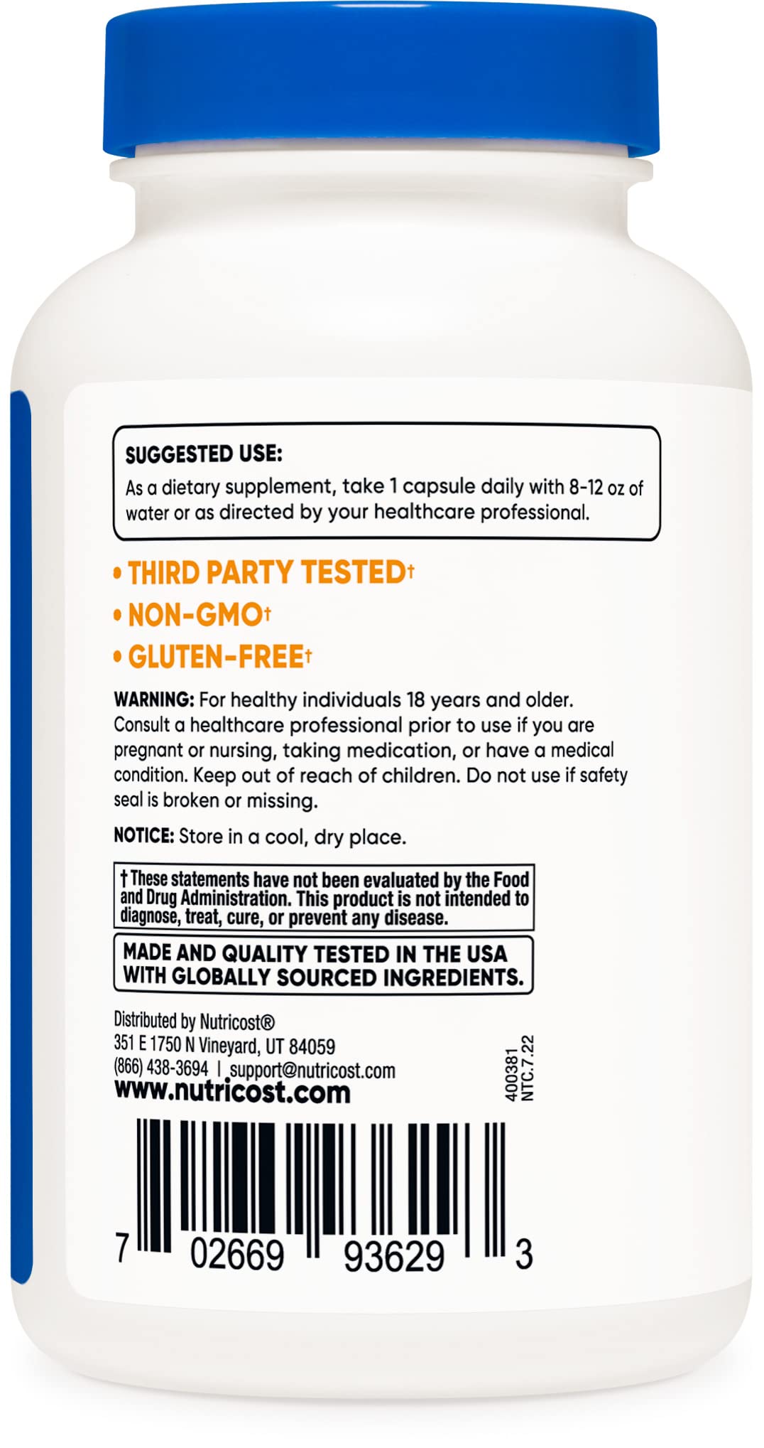 Nutricost Chelated Iron Supplement 36mg (240 Capsules, 2 Bottles) - Ferrochel for Iron Deficiency & Energy Support - Supports Healthy Blood & Energy Levels for Active Lifestyles