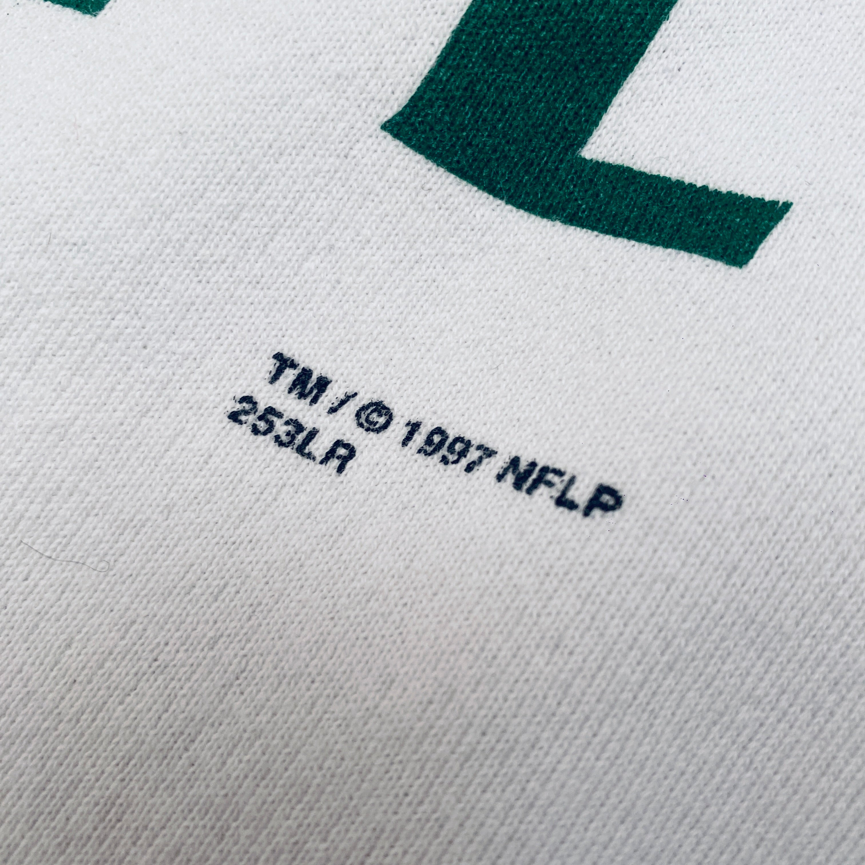 New York Jets 1997 Riddell HUGE Graphic Spellout Sweatshirt XL - Vintage NFL Fan Apparel for Game Day & Casual Wear