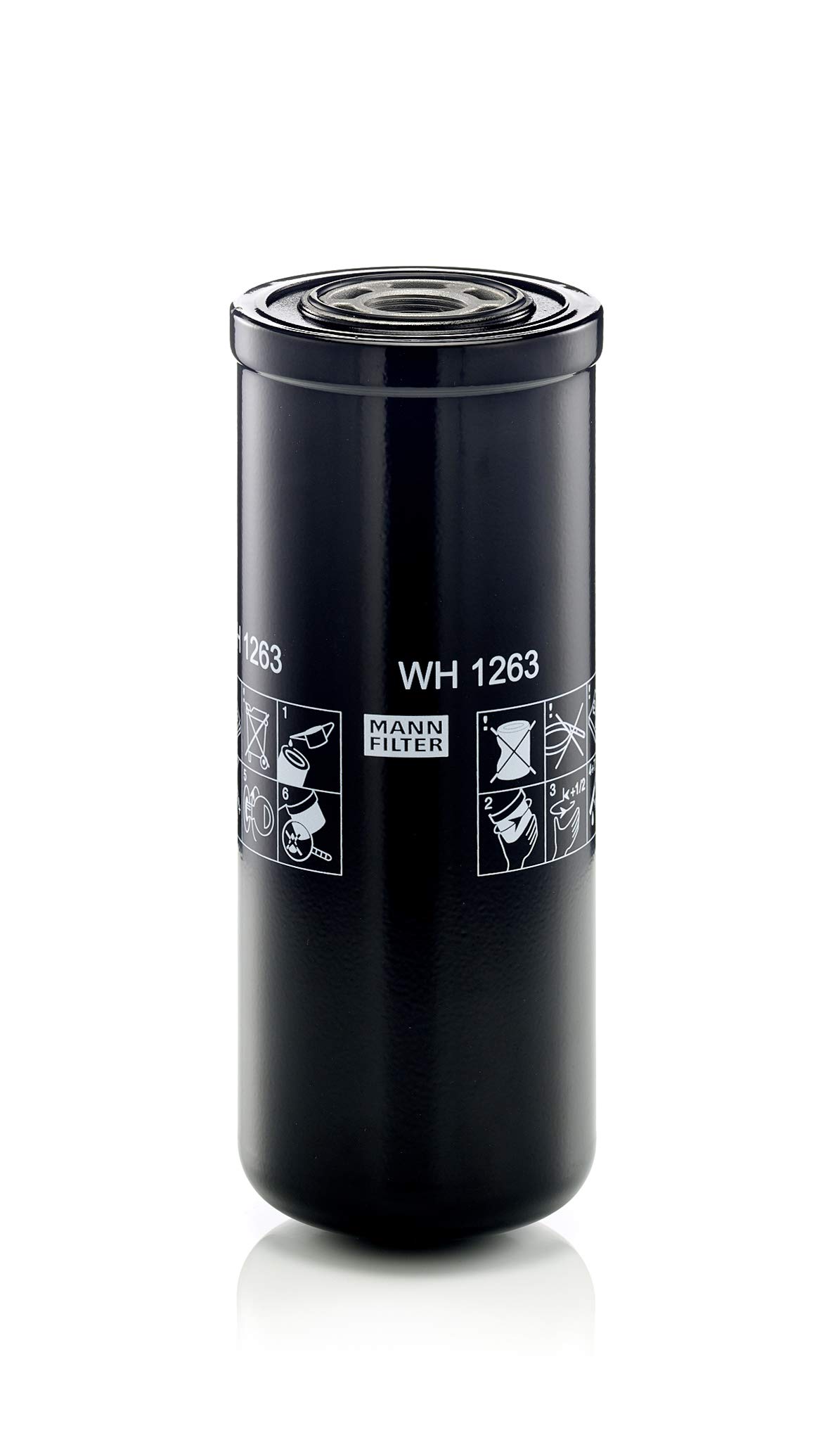 MANN-FILTER WH 1263 Automatic Transmission Hydraulic Filter - Compatible with Industrial, Agricultural & Construction Equipment | Heavy-Duty Hydraulic System Protection for Excavators, Tractors & Bulldozers