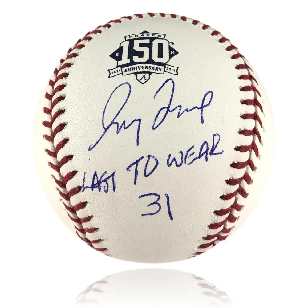Greg Maddux Autographed Baseball - Last Player to Wear #31 - BAS COA Certified - Perfect for Collectors & Braves Fans - Display in Home Office or Man Cave