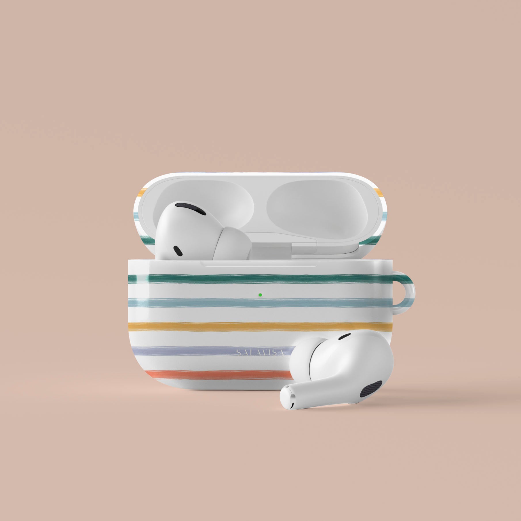 Trendy Summer Stripes AirPods Case Cover - Cute Protective Case for AirPods 1/2/3 & Pro - Perfect for Beach, Travel & Outdoor Activities