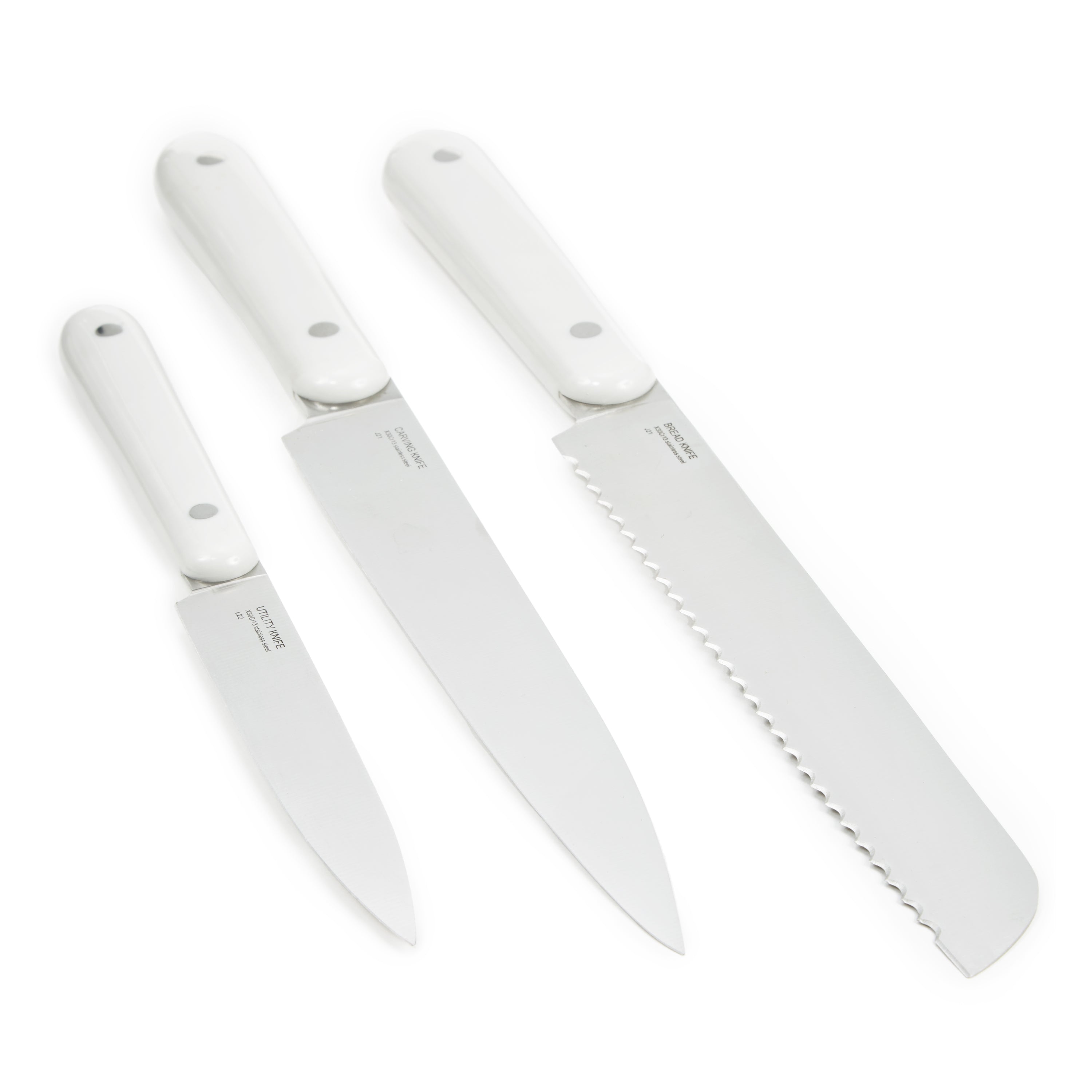 BergHOFF Leo Spirit 3-Piece Cutlery Set - Premium Stainless Steel Knives for Kitchen, Camping & Outdoor Cooking | Durable Chef Knife, Paring Knife & Utility Knife Set