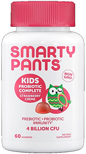 SmartyPants Kids Probiotic Complete Gummies - Strawberry Creme Flavor, 60 Count (Pack of 6) | Immune Support & Digestive Health for Children | Perfect for Daily Wellness Routine & Travel Snacks