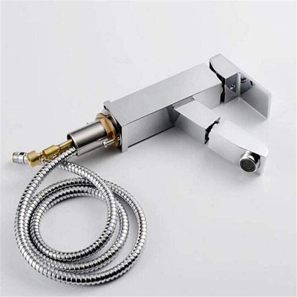 Chrome Kitchen Sink Faucet with Swivel Spout - Hot & Cold Water Mixer Tap for Basin - Durable Copper Construction - Perfect for Modern Home, Restaurant & Commercial Use