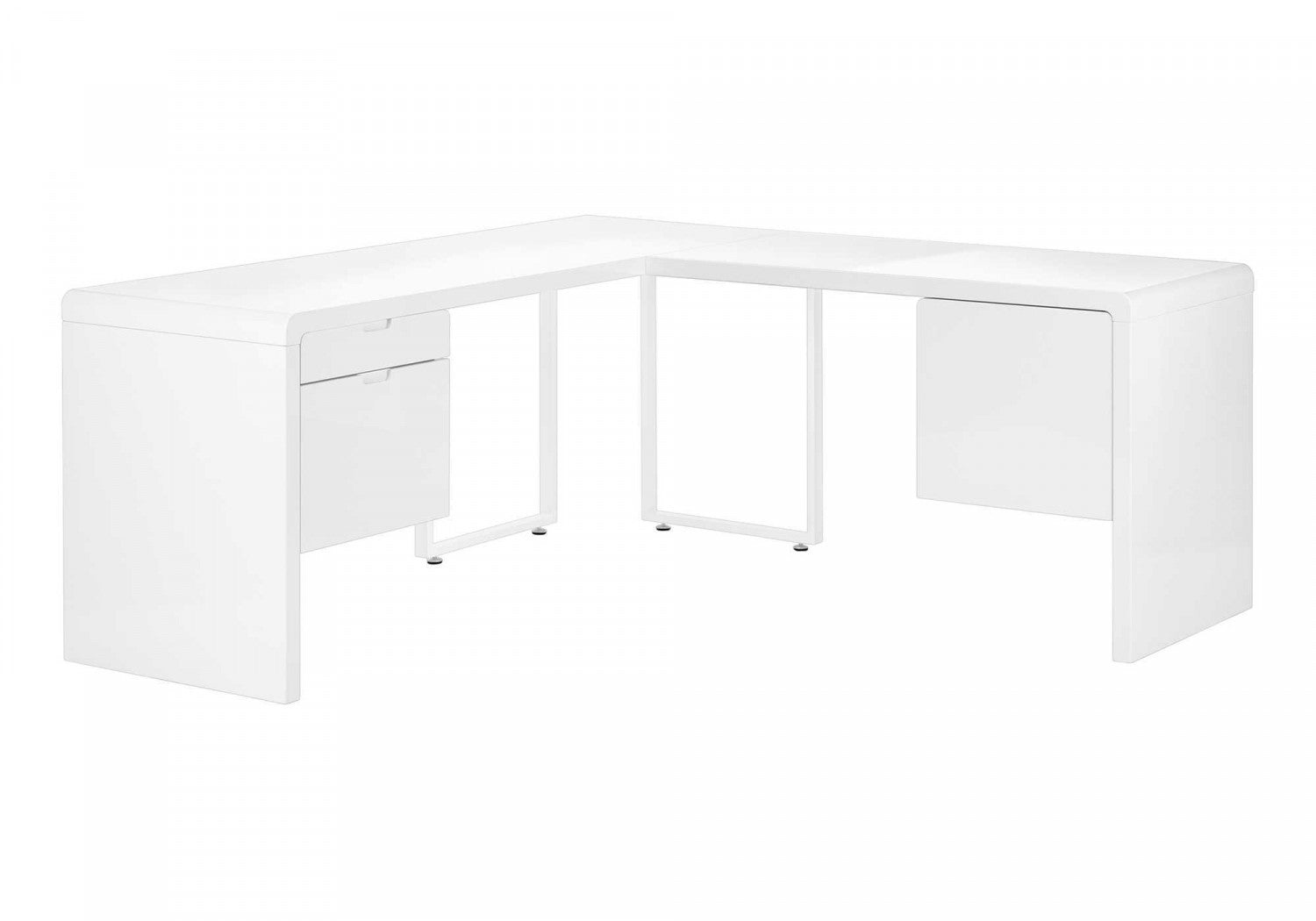 Mysa Desk - Modern White Writing Desk for Home Office, Study & Workspace | Sleek Design & Durable Construction | Perfect for Remote Work, Online Classes & Small Spaces