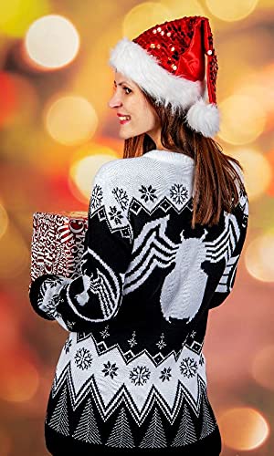 Venom Ugly Christmas Sweater for Men & Women | Marvel Spiderman Themed Holiday Gift | Perfect for Christmas Parties & Superhero Fans