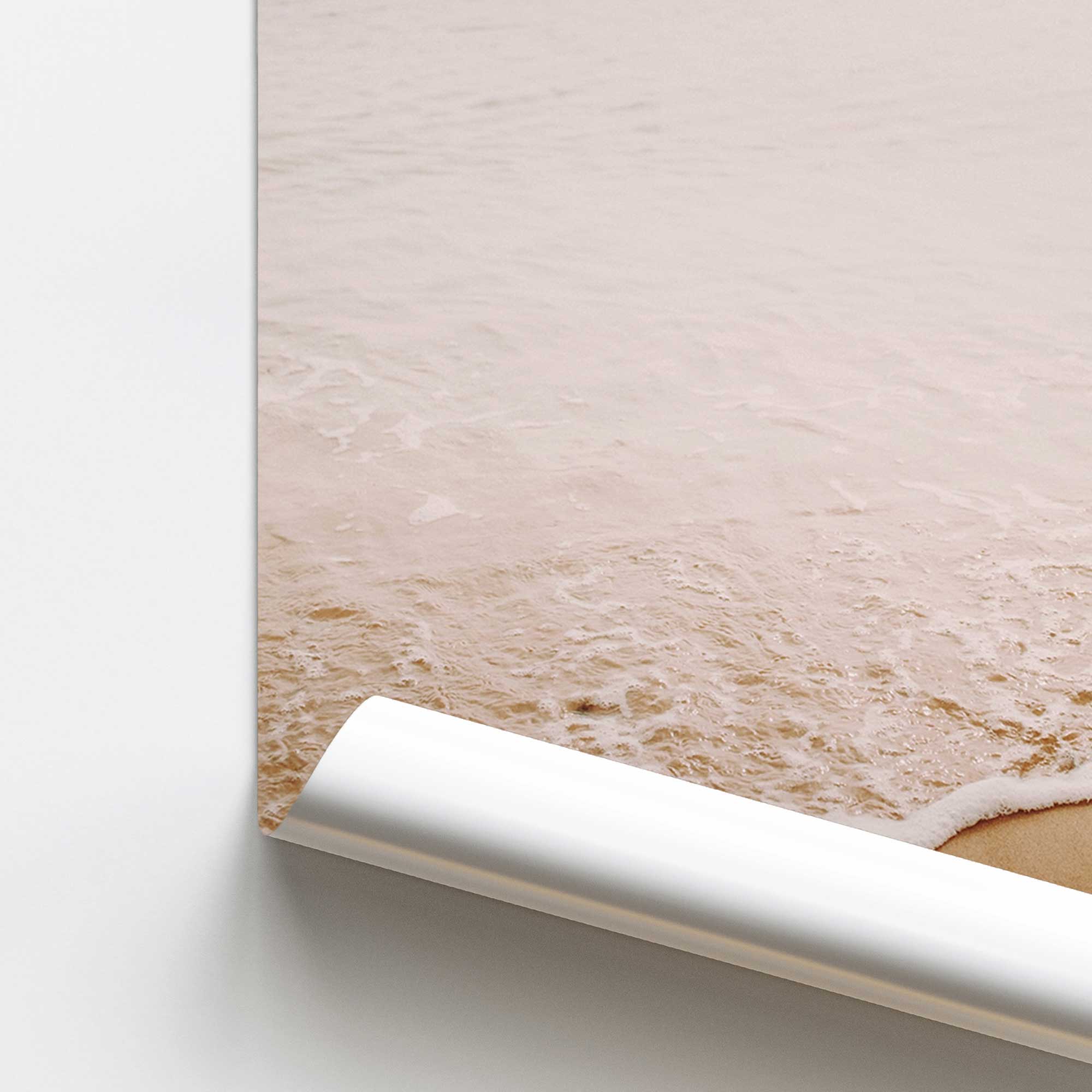 Gentle Beach Tides Rolled Canvas Print - Coastal Wall Art Decor for Living Room, Bedroom & Office - Perfect Beach House Decor & Ocean Themed Gift
