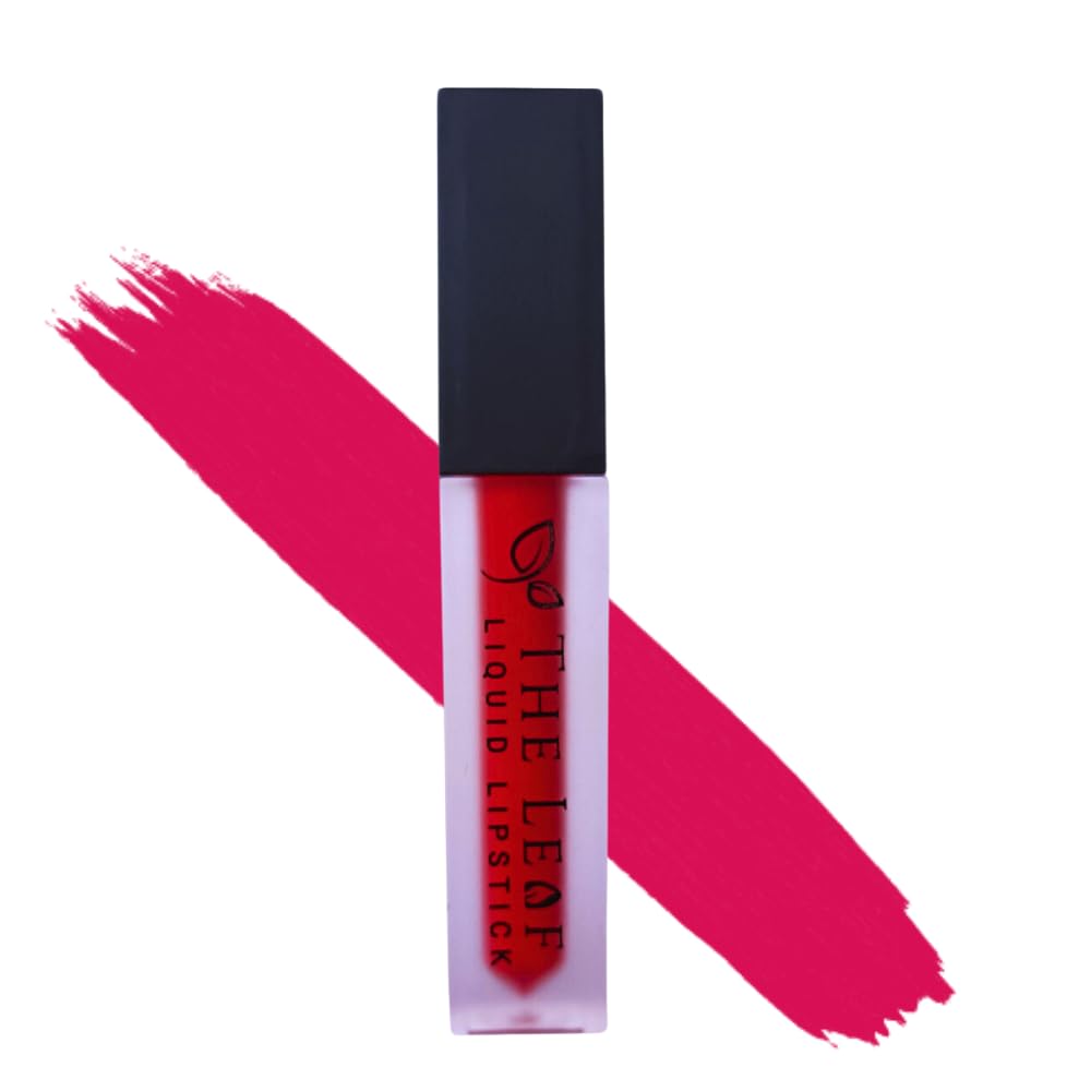 The Leaf Lipstick - Smooth, Weightless Liquid Lip Color with Long-Lasting Finish | 3.5ml Cherry Berry Shade | Perfect for Everyday Wear, Date Nights & Special Occasions