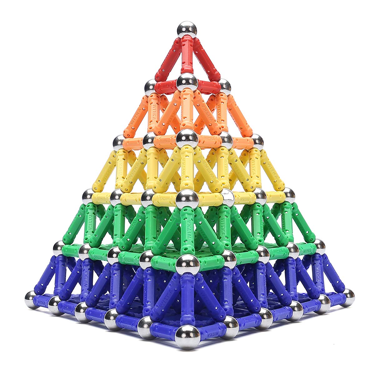 WITKA 350-Piece Magnetic Building Blocks Set - STEM Educational Toys for Kids, Brain Training Construction Sticks, Learning Games Gift for Boys & Girls - Perfect for Classroom, Home Play & Creative Development
