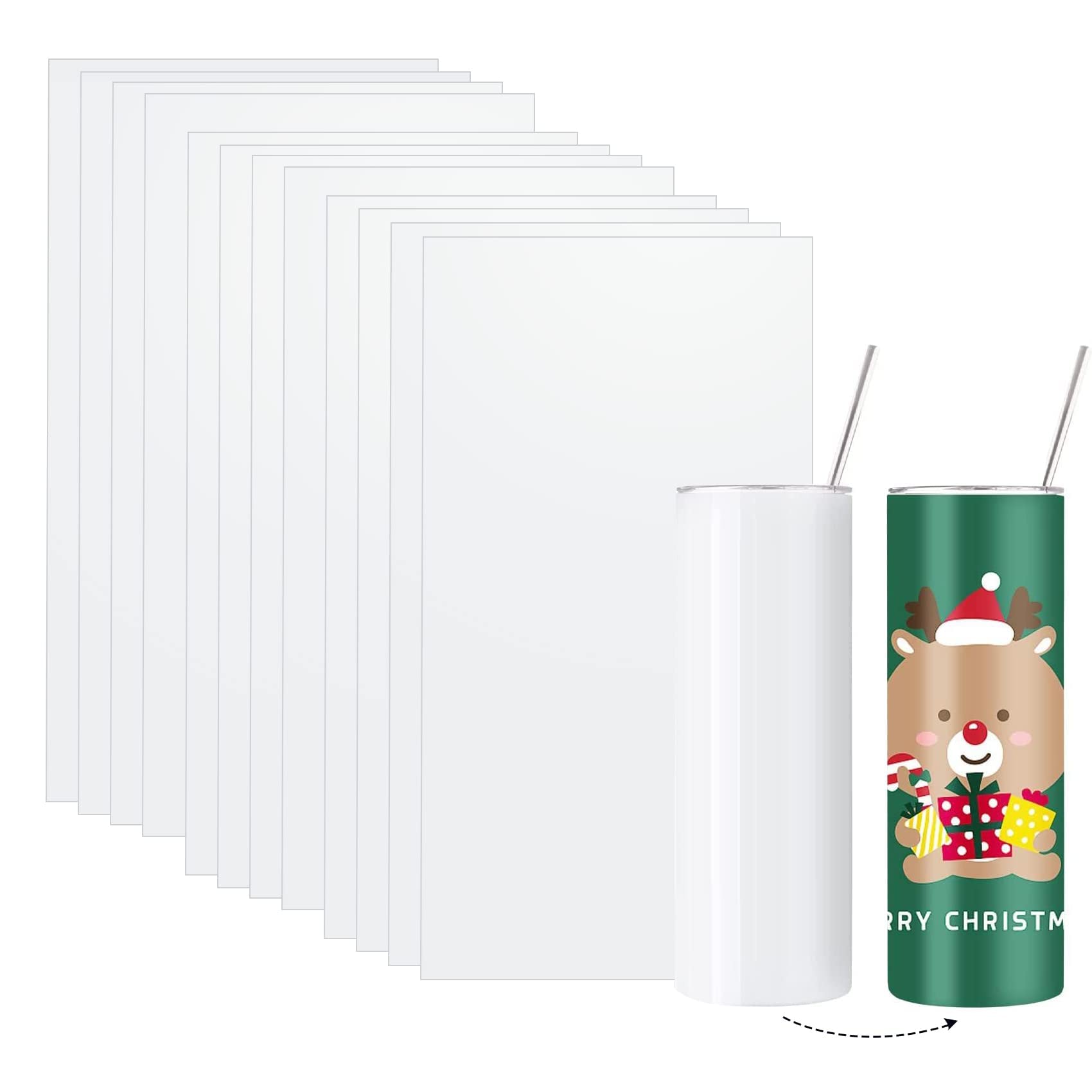 Garta 30Pcs Sublimation Shrink Wrap Film - 3 Sizes Heat Transfer Shrinkable Bags for Mugs, Tumblers & Cups (White/Clear) - Perfect for DIY Crafts, Gift Wrapping & Drinkware Protection