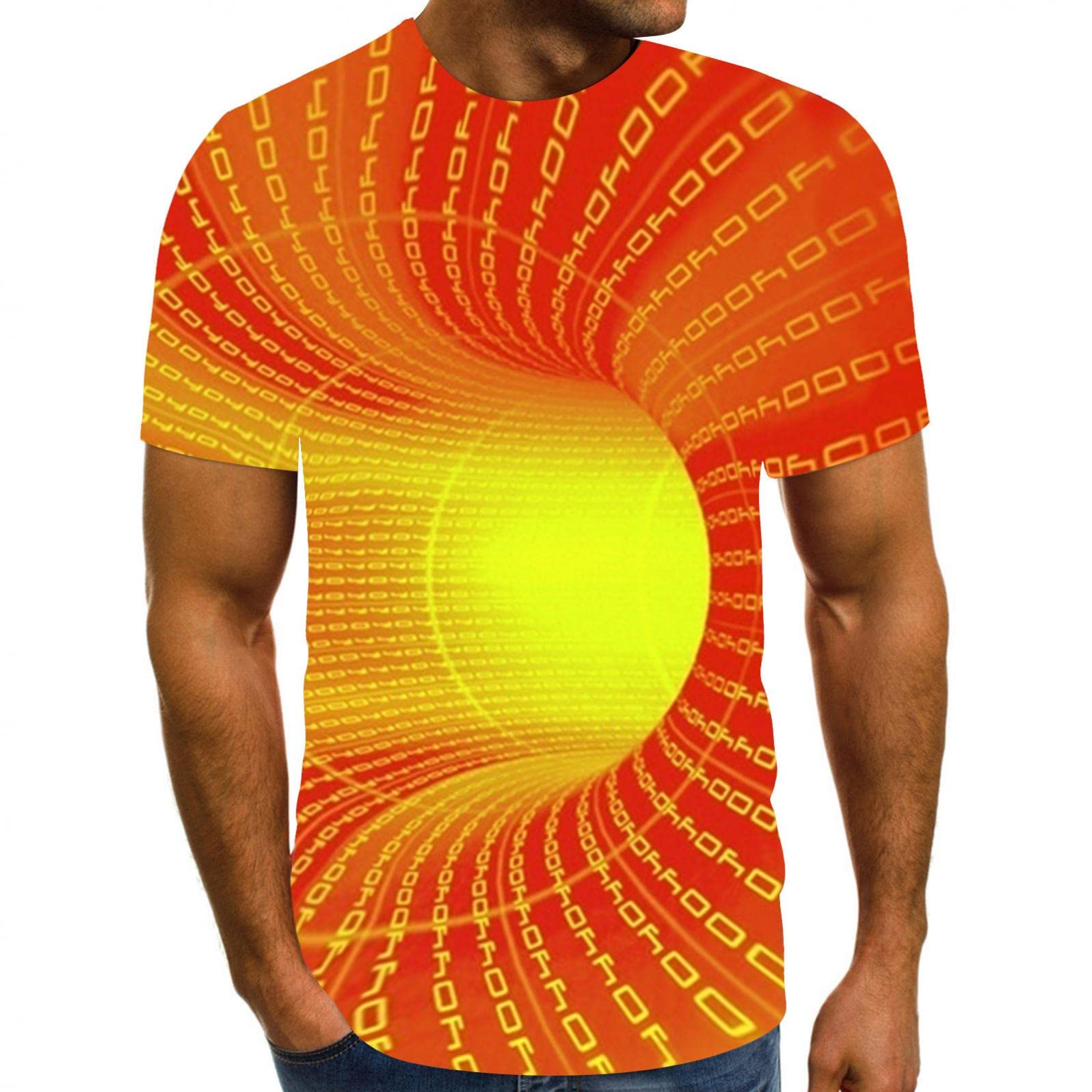 Men's 3D Graphic T-Shirts | Summer Optical Illusion Tees with Cool Designs | Short Sleeve Shirts for Casual Wear & Outdoor Activities