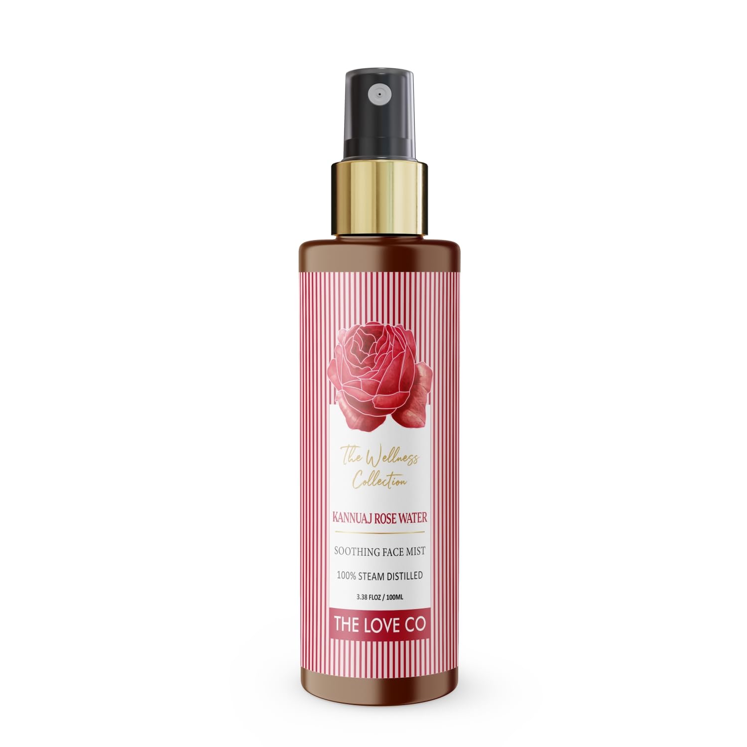THE LOVE CO. 100% Pure Natural Rose Water - Steam Distilled Face Toner & Hair Mist | Authentic Kannauj Gulab Jal | Soothing Skin Care Spray - Paraben & Alcohol Free | For Hydrating Dry Skin, Refreshing Makeup Setting & Aromatherapy