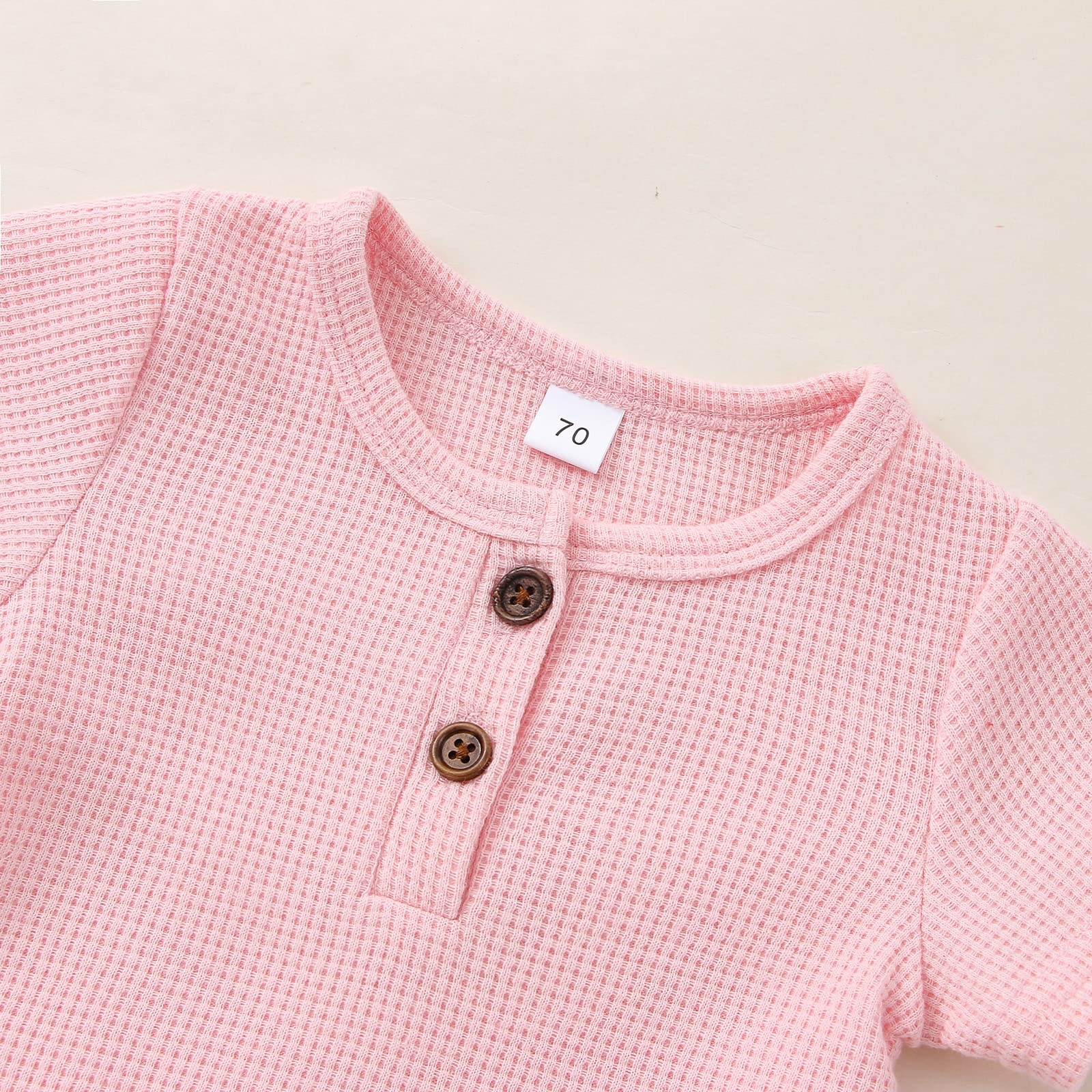 Twopumpkin Neutral Baby Boy Clothes Set - Soft Waffle Knit Sweatshirt & Pants Outfit for Newborns & Toddlers | Cozy & Cute Unisex Infant Wear for Playdates, Family Photos & Everyday Comfort