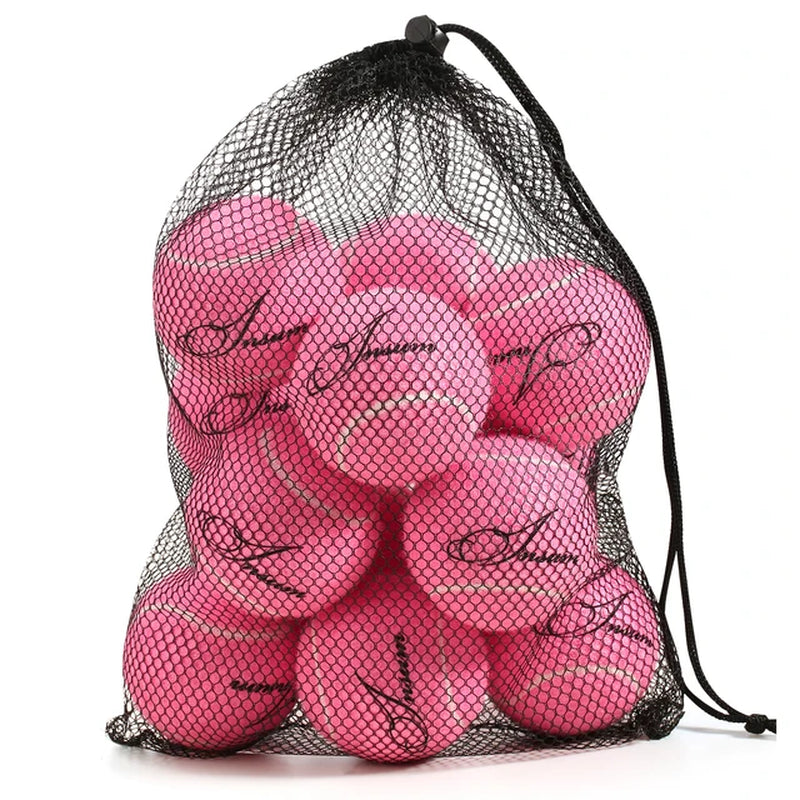 12 Pack Dog Tennis Balls with Mesh Storage Bag - Durable Fetch Toys for Small & Large Dogs - Perfect for Outdoor Play, Training & Beach Trips