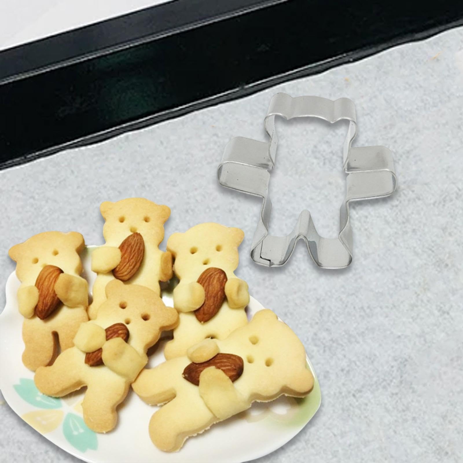 ATORSE® Bear Cookie Cutter Set - Stainless Steel DIY Baking Tools for Cookies, Chocolate, Pancakes & Eggs - Perfect for Birthday Parties, Christmas Baking & Kids Cooking Activities