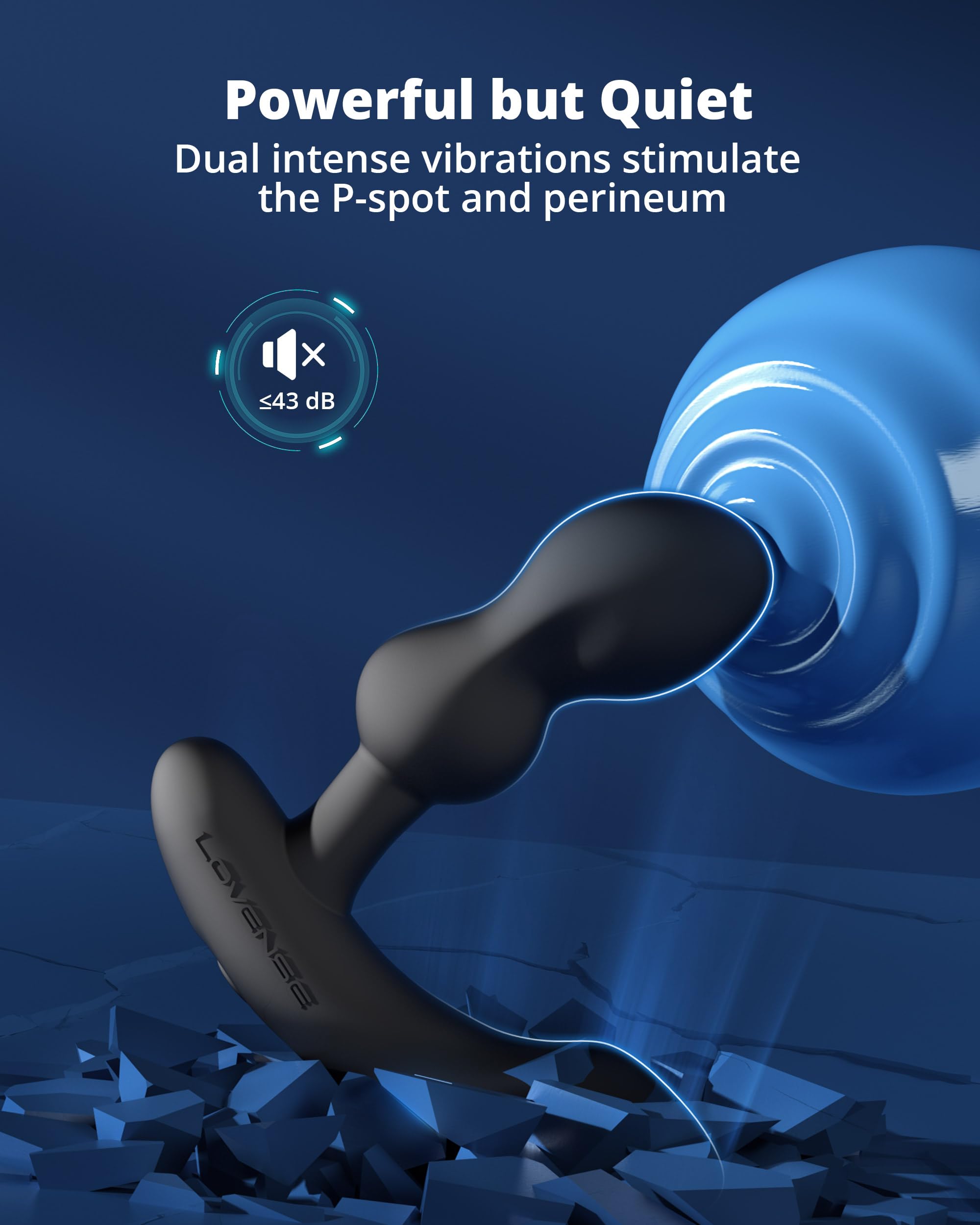 LOVENSE Edge 2 Prostate Massager for Men - Powerful APP Remote Control Vibrating Butt Plug, Adult Sex Toy with Intense Vibrations for Beginners & Advanced Users | Perfect for Couples Play, Solo Exploration & Long Distance Relationships