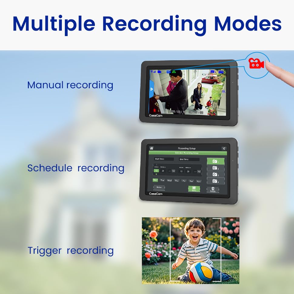 VS802 Wireless Security Camera System with 7
