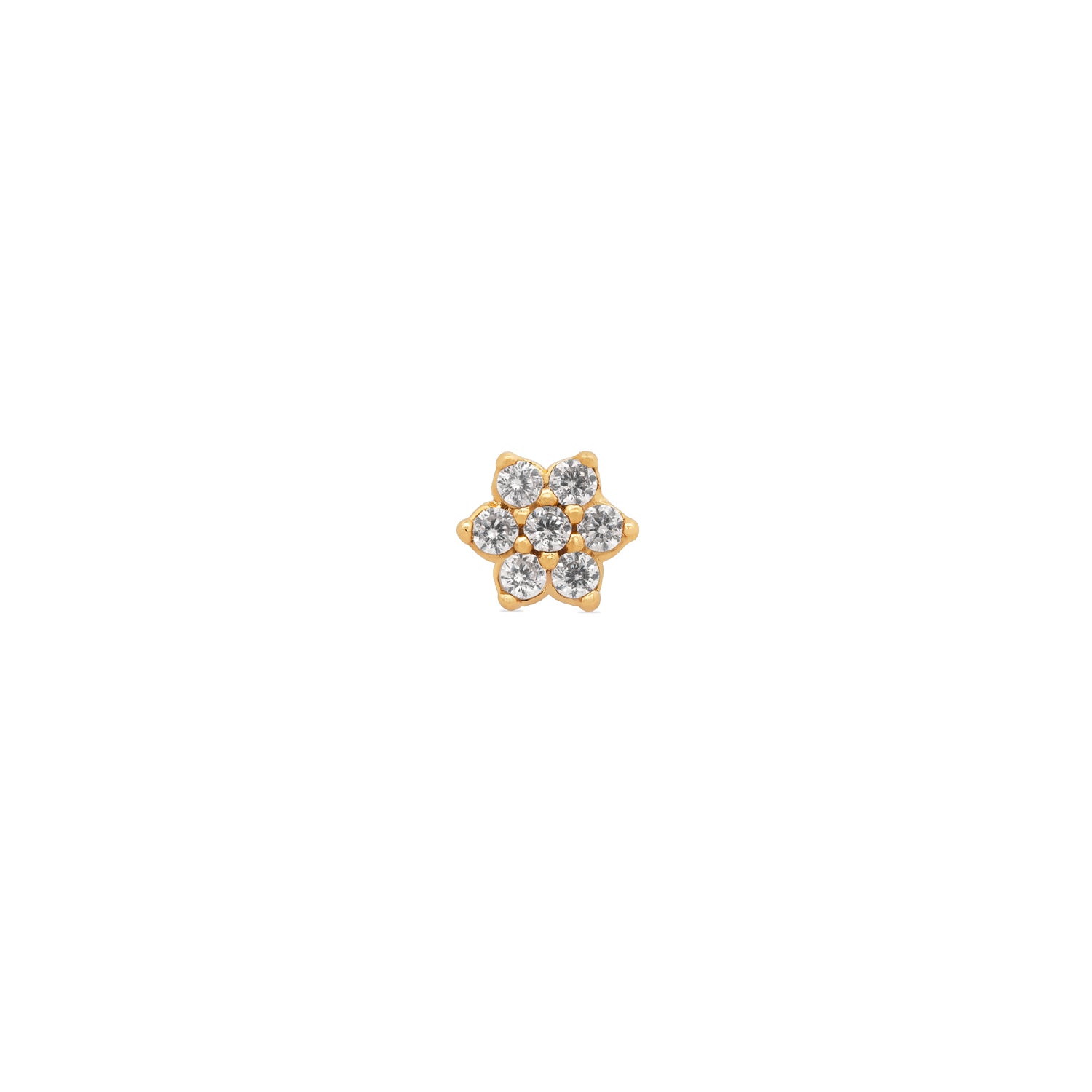 14K Gold Esther Stud Earrings for Women - Single Elegant Minimalist Stud Earring for Daily Wear, Gift Giving & Special Occasions