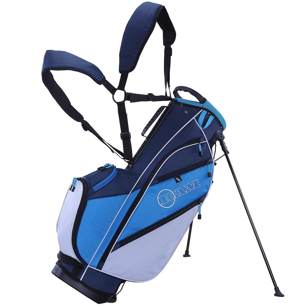 Ram Golf Lightweight Dual Strap Ladies Stand/Carry Bag - Perfect for Women's Golfing and Outdoor Sports