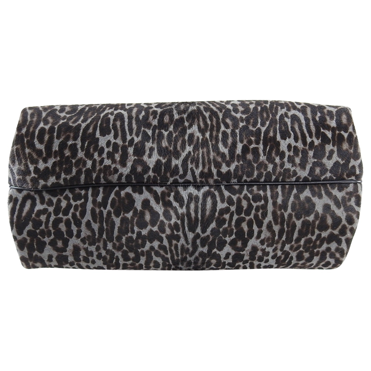 Alaia Grey Leopard Print Calf Hair & Python Leather Docteur Handbag - Luxury Designer Crossbody Bag for Women, Perfect for Evening Parties & Special Occasions