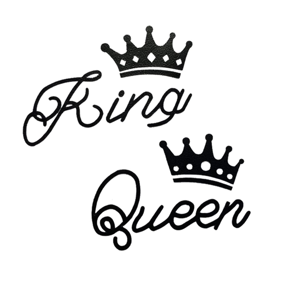 Comet Busters King & Queen Temporary Tattoos - Cute Couple Body Art Stickers (BT036) - Perfect for Date Nights, Cosplay & Couple Matching Outfits