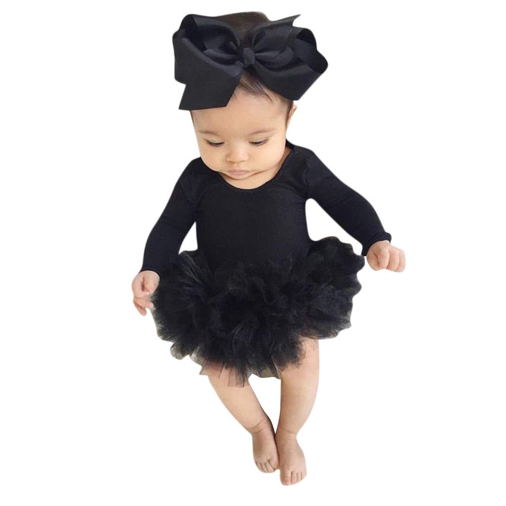 **Romper Tutu Headband Outfit Set - Baby Girl Tulle Bodysuit & Clothes for Summer | Newborn Infant Fashion, Photo Shoots, Birthday Parties**