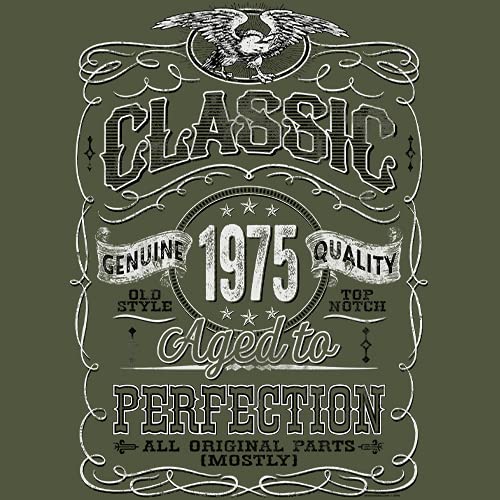 1975 Vintage 50th Birthday Gift for Men - Classic Aged to Perfection T-Shirt - Funny 50 Year Old Birthday Party Outfit & Gift Idea