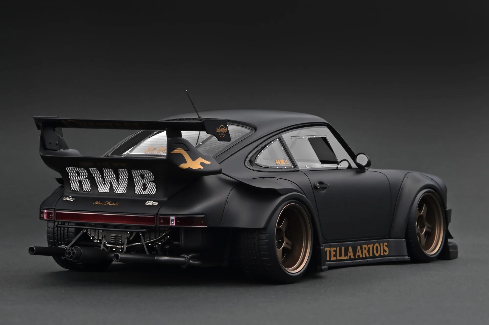 1:18 Scale Porsche 930 Turbo Matte Black Diecast Model Car - Collectible Sports Car Replica for Display, Gifts & Racing Enthusiasts - Perfect for Home Office Decor, Car Shows & Birthday Presents