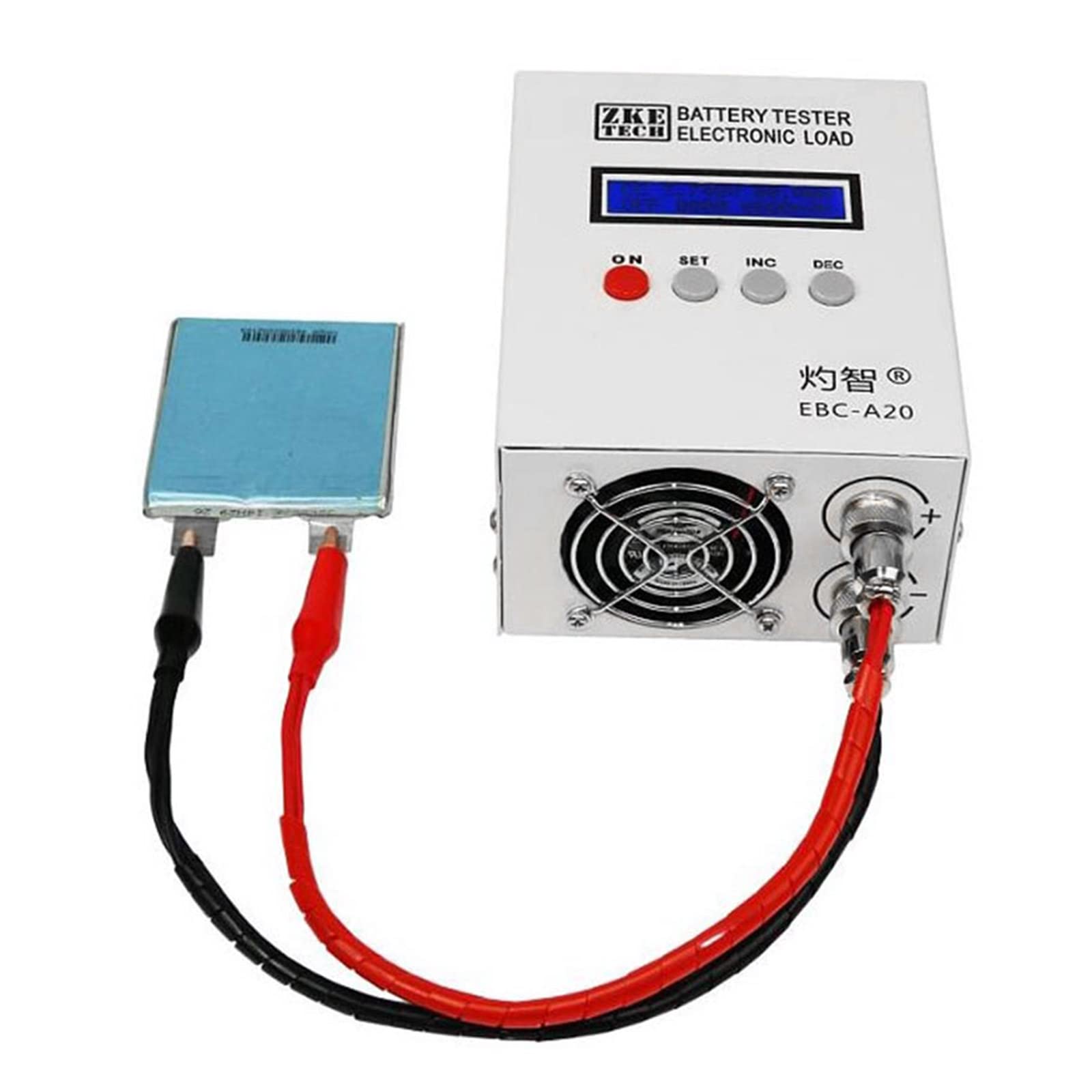 EBC-A20 30V 20A 85W Battery Capacity Tester for Lithium & Lead-Acid Batteries with 5A/20A Discharge & PC Software - Perfect for Car, Solar, and RV Battery Testing