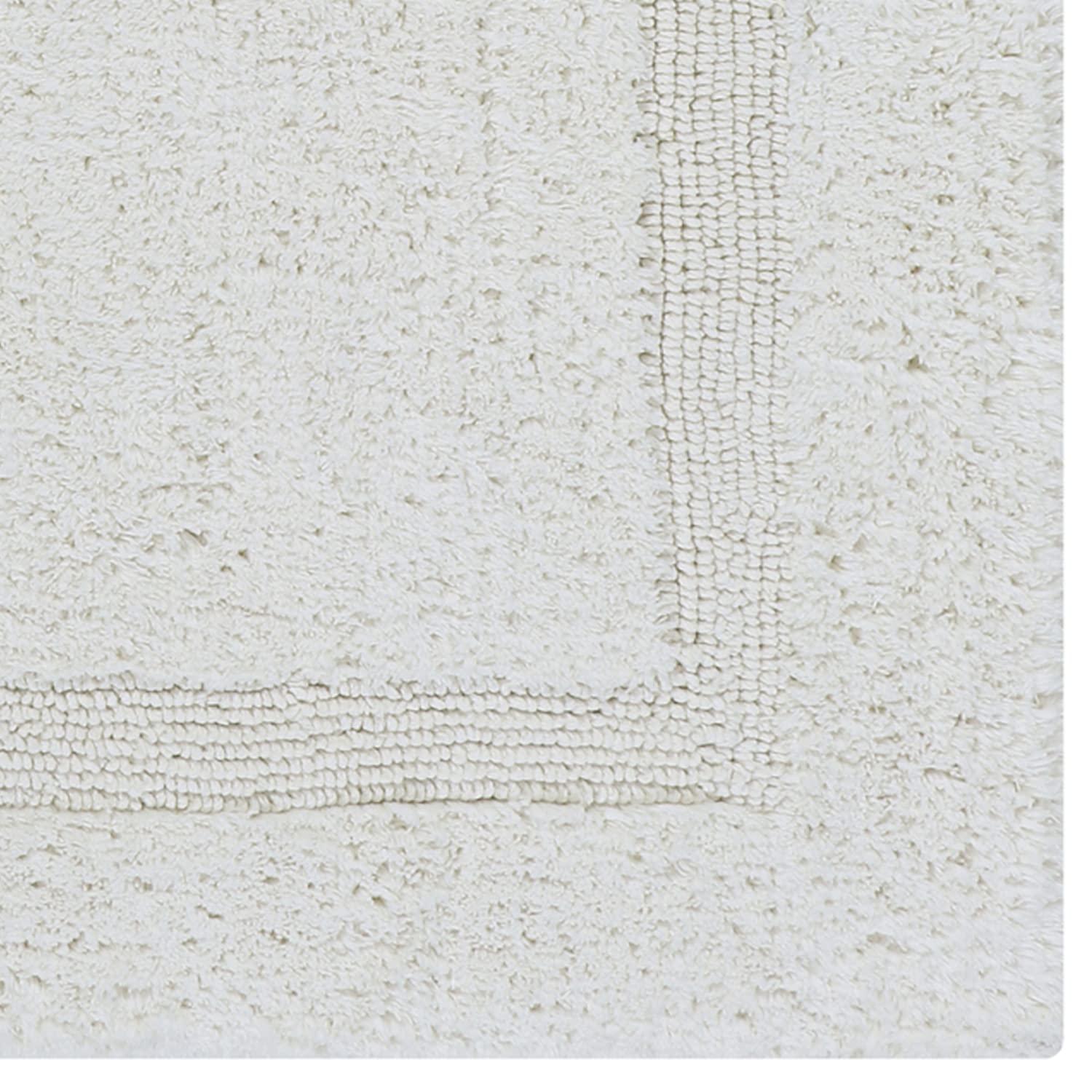 Better Trends 2-Piece Bathroom Rug Set - Super Soft Reversible Cotton Bath Mats, Absorbent Machine Washable Ivory Bath Rugs for Bathroom Floor Decor, Shower & Tub, Laundry Room - Lux Collection | Perfect for Master Bath, Guest Bath & Spa-Like Retreats