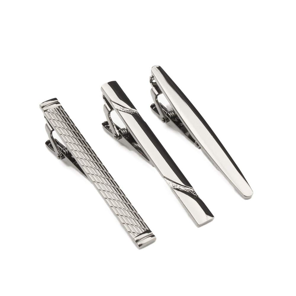 QIMOSHI 6 Pcs Stainless Steel Tie Clips for Men - Elegant Tie Bar Set for Wedding, Business & Formal Attire - Perfect Necktie Accessories for Groomsmen, Professionals & Office Wear
