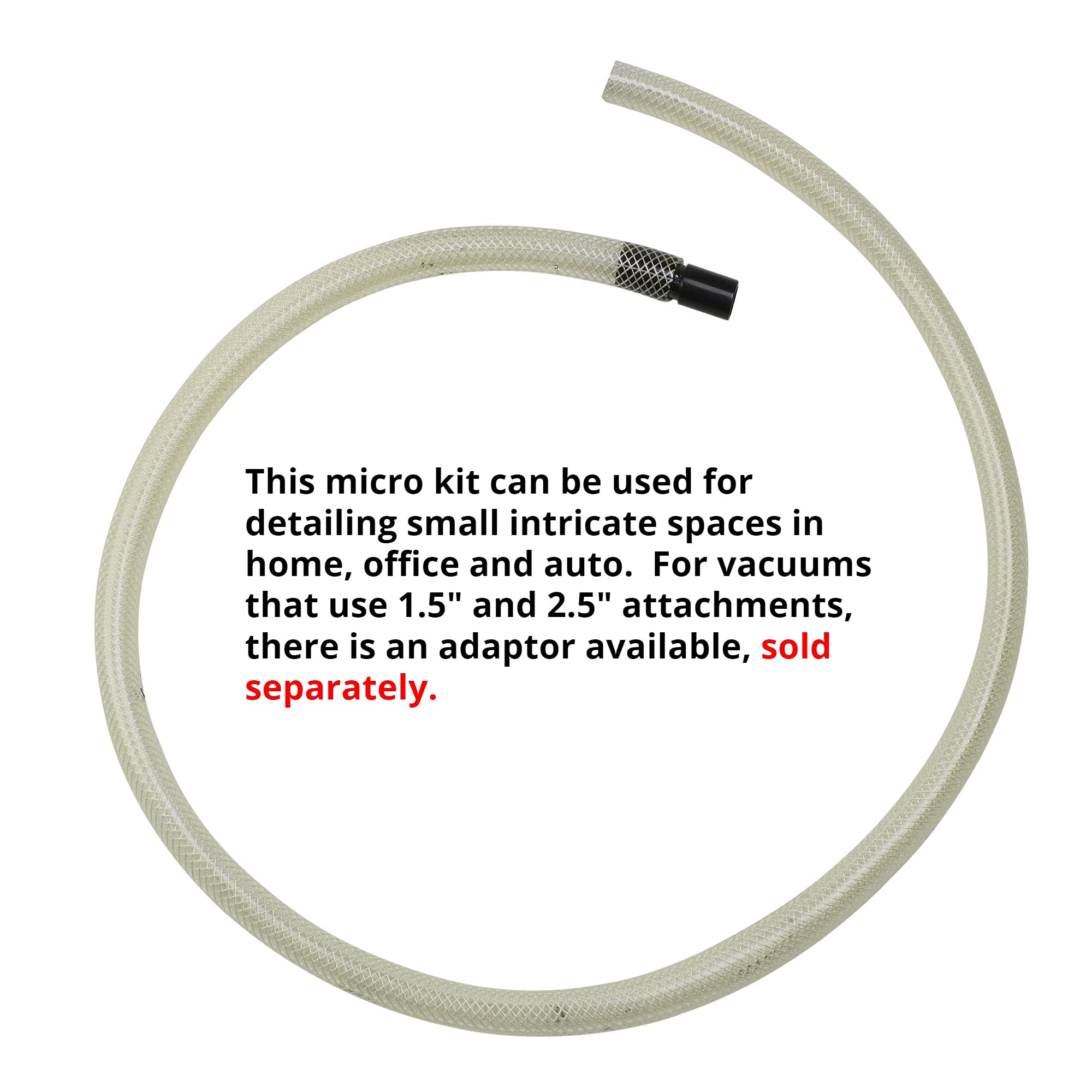 Universal Car Vacuum Attachments Kit - Micro Vacuum Tools for Auto Detailing, Small Spaces & Tight Areas | Compatible with Shop Vacs | Perfect for Car Interiors, Vents, Crevices & Electronics Cleaning