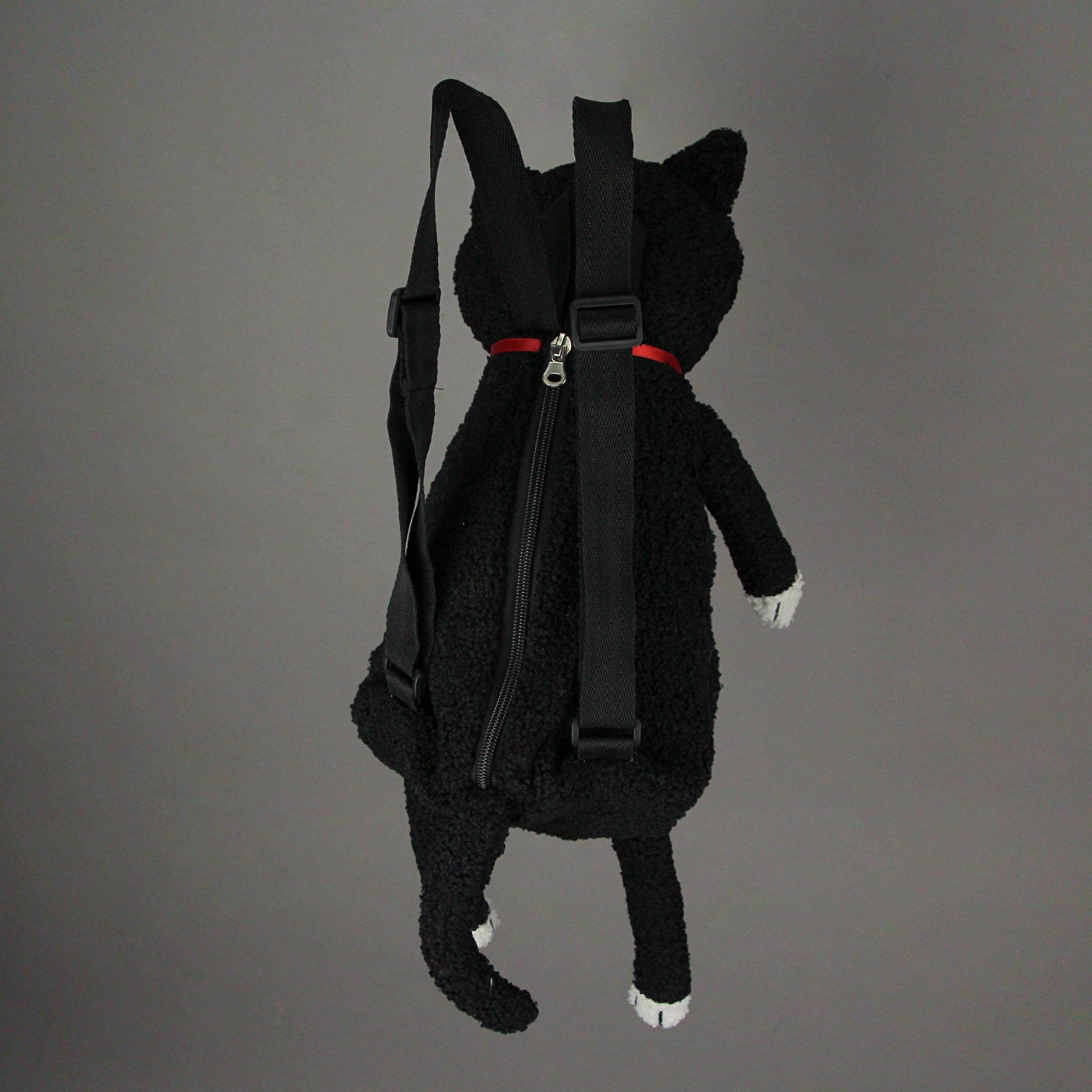 Adorable Furry Plush Black Cat Mini Backpack - 19.5 Inch Stuffed Animal Shoulder Bag for Women & Girls | Perfect for Cosplay, Halloween Costume, Anime Conventions & Cute Everyday Fashion Accessory
