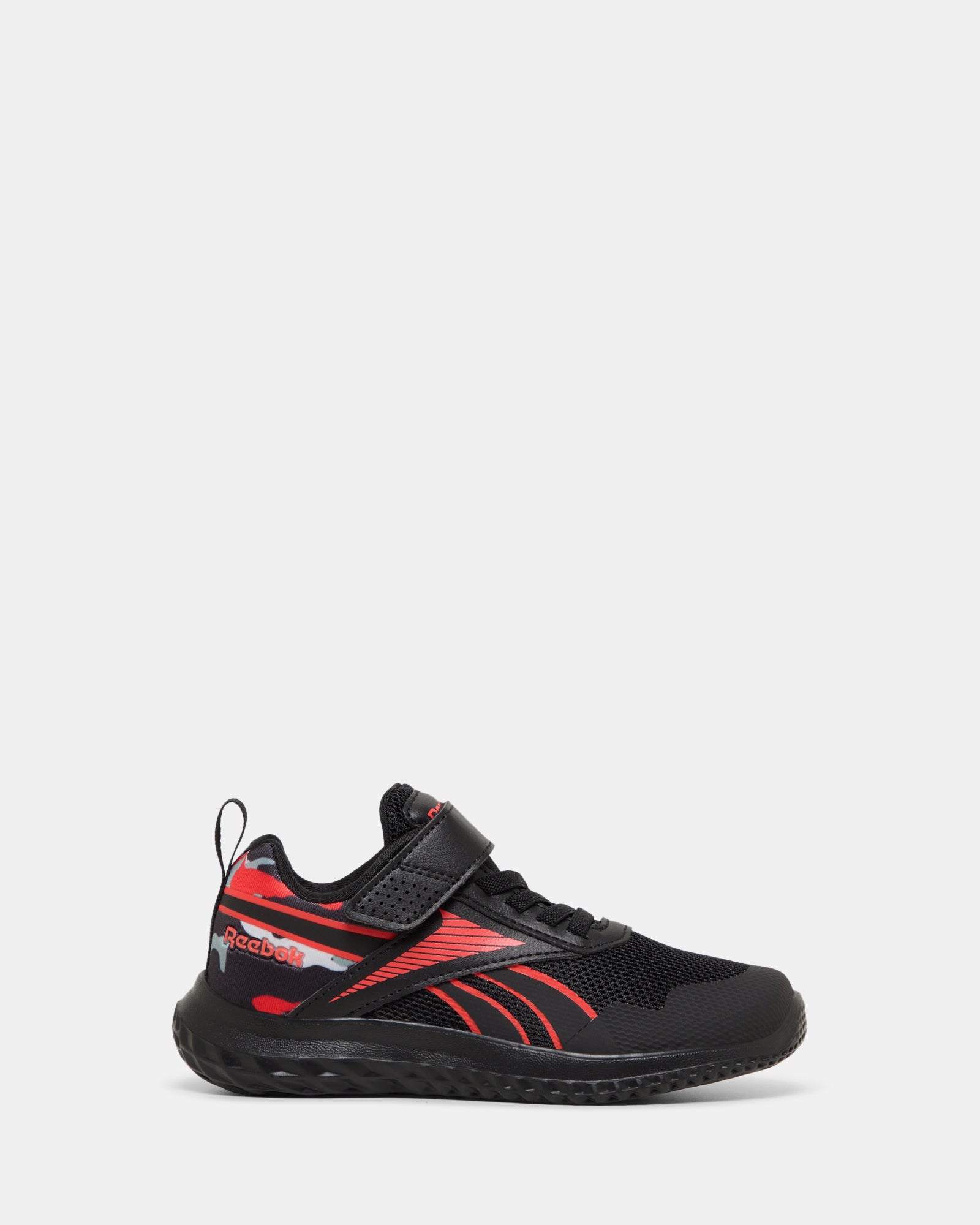 Rush Runner 5 Elite Running Shoes for Men - Black/Energy Red/Grey | Lightweight & Breathable Sneakers for Jogging, Gym Workouts & Daily Wear
