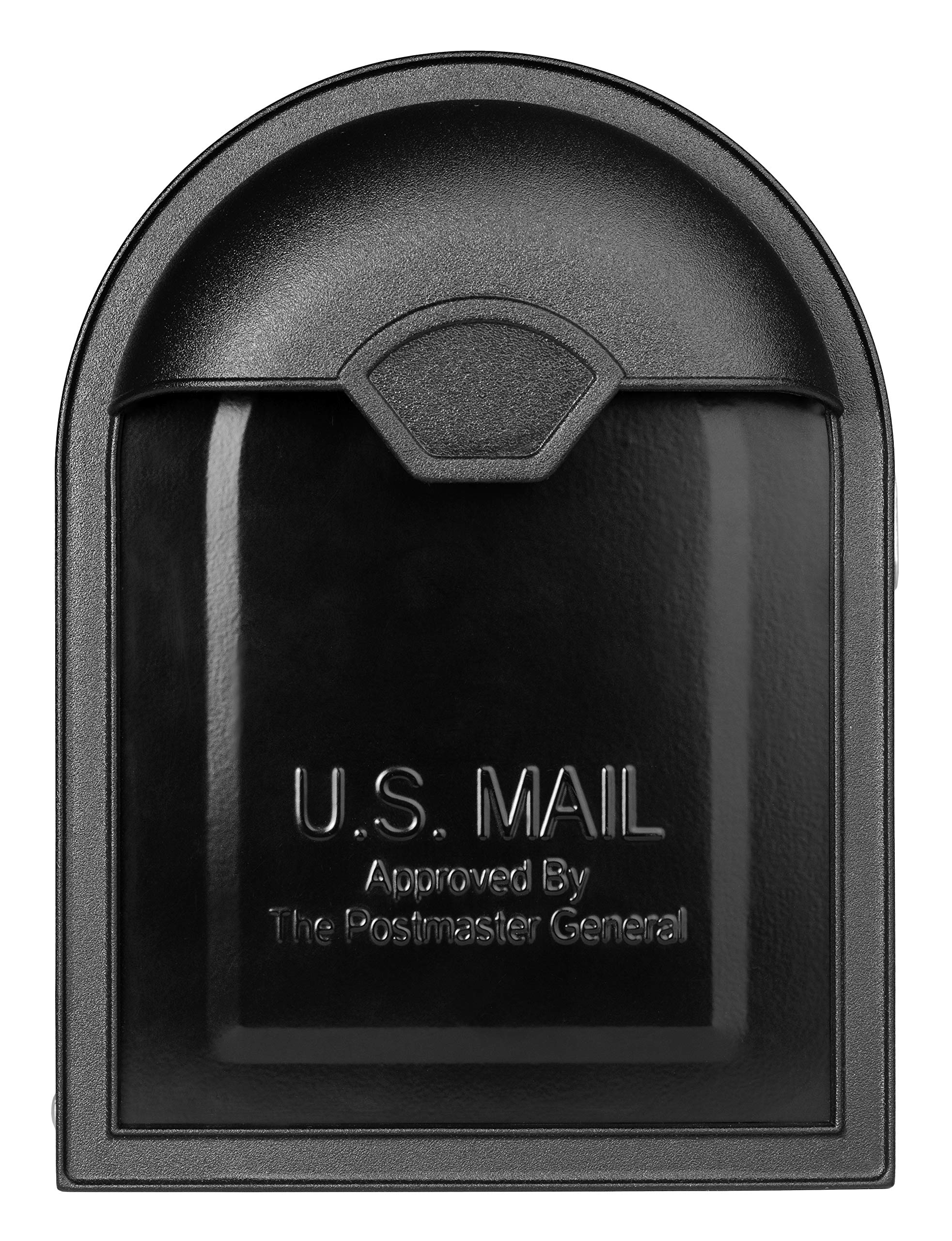 Winston Nickel Flag Post Mount Mailbox - Medium Black 8830B-10 | Durable Architectural Mailbox for Residential & Commercial Use | Perfect for Homes, Offices & Driveways