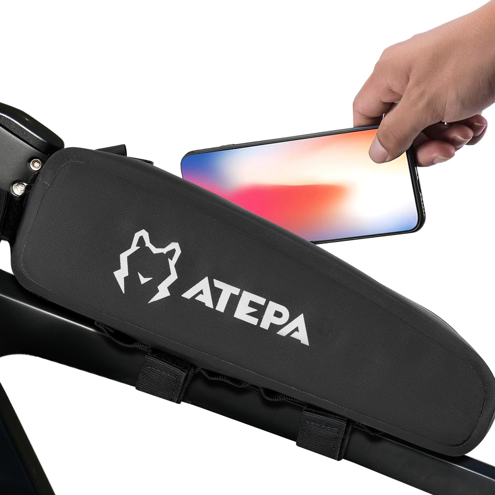ATEPA 2L Waterproof Bike Frame Bag - Top Tube Bicycle Bag for Mountain & Road Bikes - Large Capacity Under Seat Saddle Pouch - Perfect for Cycling, Commuting & Outdoor Adventures