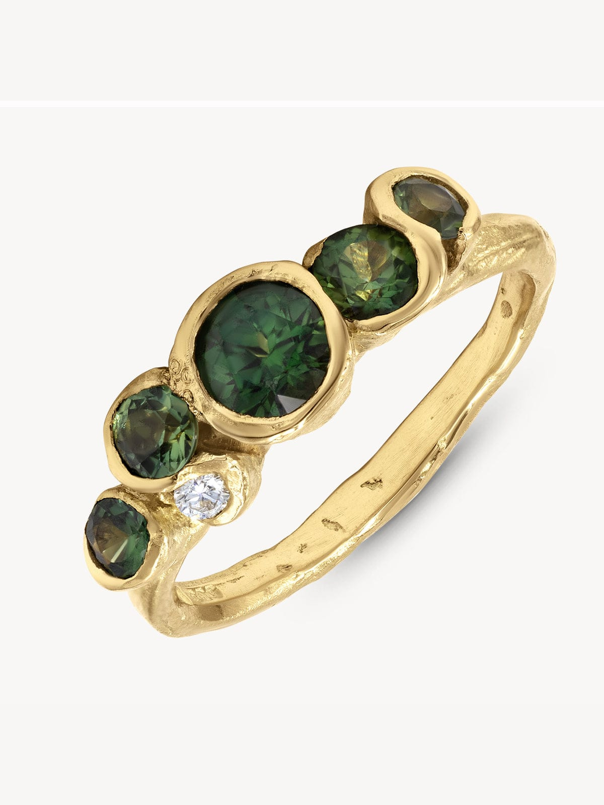 Ocean Sapphires Seaweed Ring - Elegant Sterling Silver Seaweed Design Ring for Women - Perfect for Beach Weddings, Boho Fashion & Everyday Wear