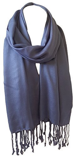 Unisex Plain Pashmina Scarf Shawl Wrap - 100% Viscose Soft Lightweight Stole for Women & Men - Fashion Accessory for Fall Winter Outfits, Office, Travel & Gifts