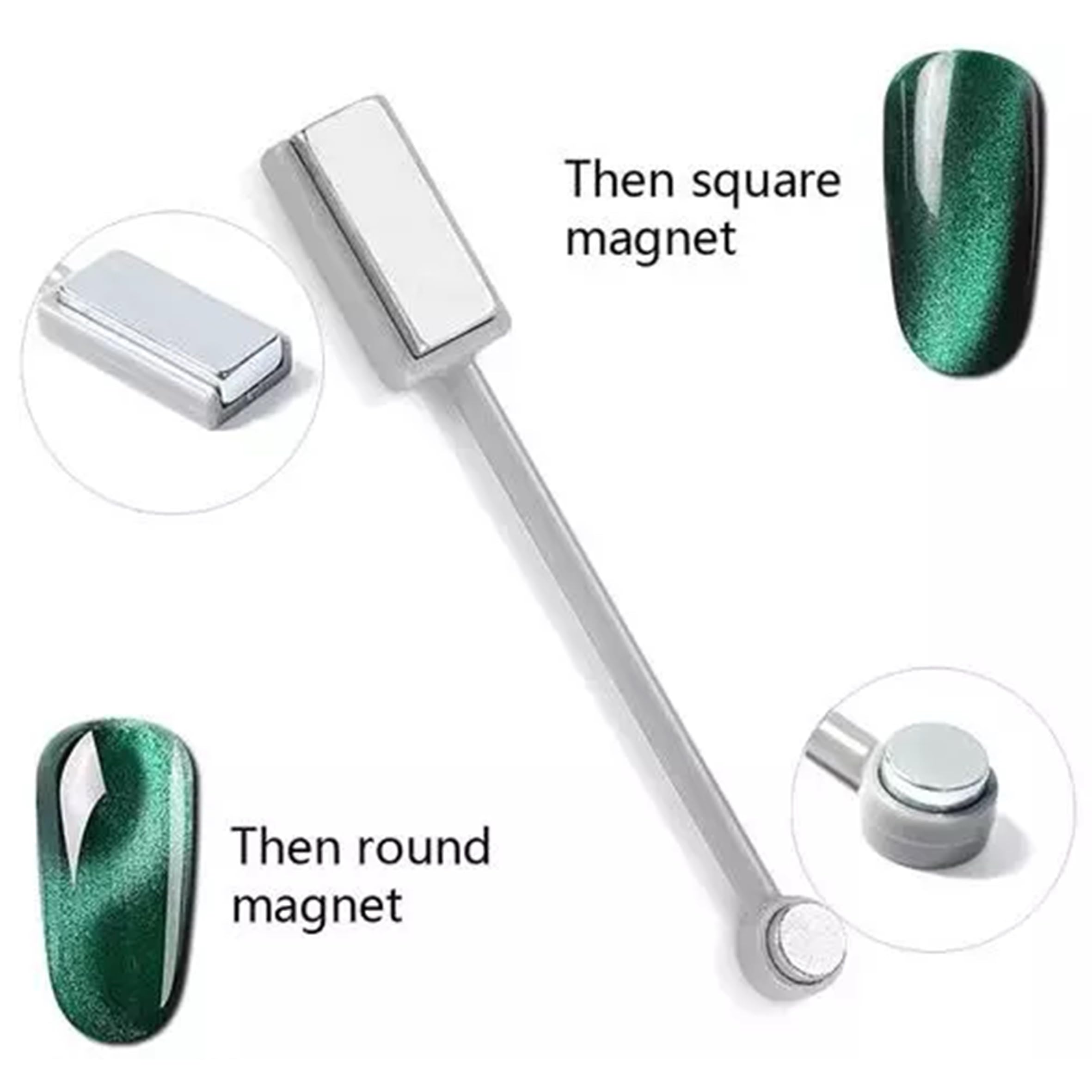 Trendy Cat Eye Nail Magnet for Women - Create Stunning Cat Eye Nail Art Designs Easily | Perfect for DIY Manicures, Salon Nails & Special Occasion Nail Art